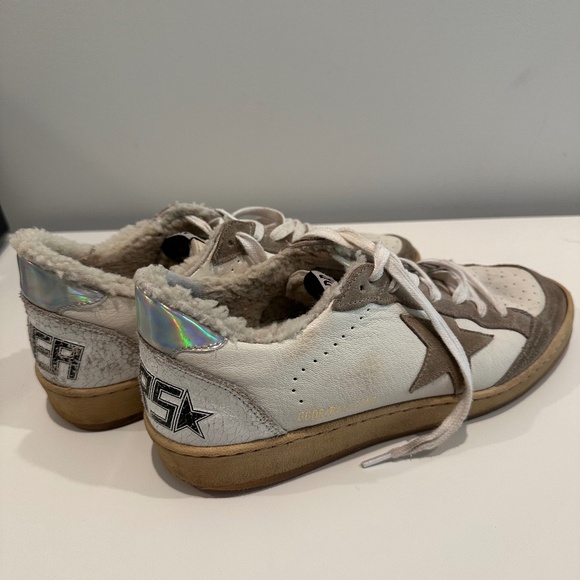 Golden Goose Ballstar sneakers - size 10 brown and white - Picture 1 of 4